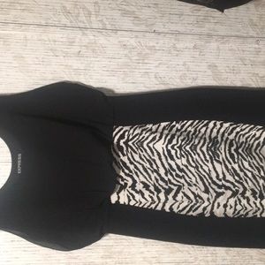 Zebra print fitted dress